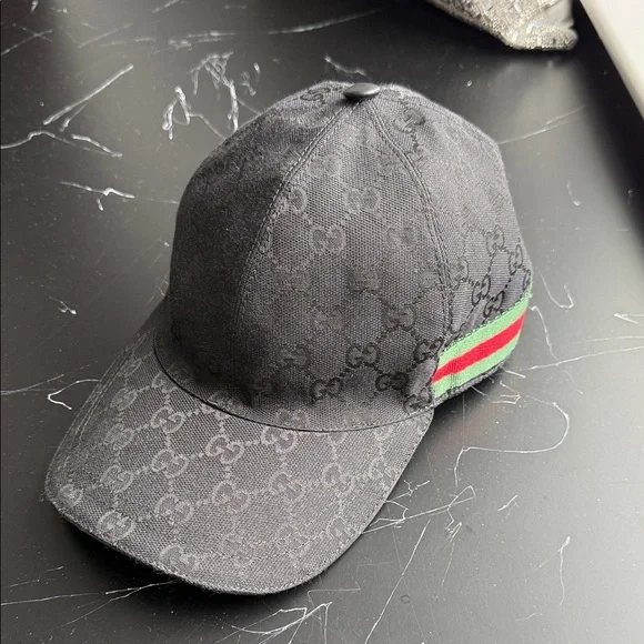 Gucci | Accessories | Gucci Monogram Black Cap With 